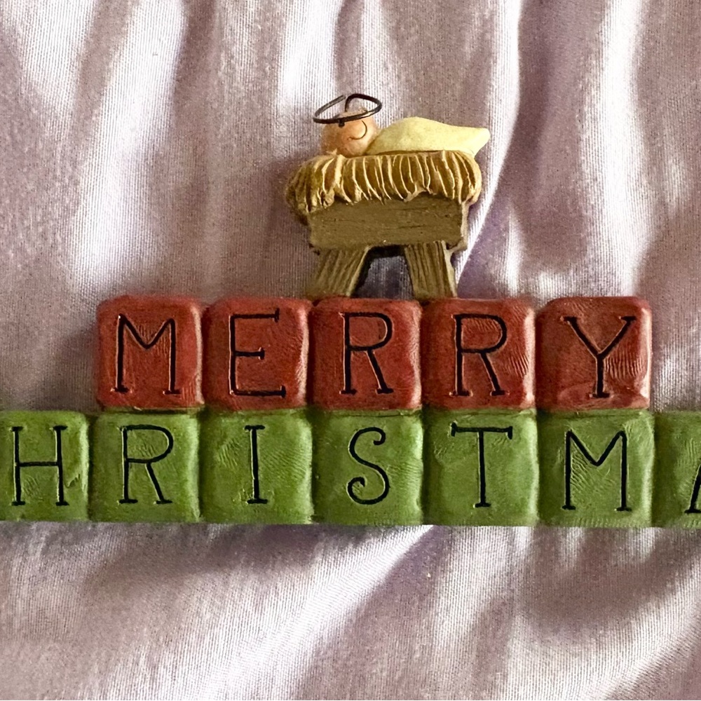 Merry Christmas Block Decor